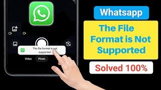 How to fix this file format is not supported whatsapp problem