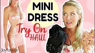 MINI DRESS TRY ON HAUL | New Joyfunear Dresses!