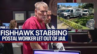 Postal worker accused of stabbing lawn care worker to death out of jail