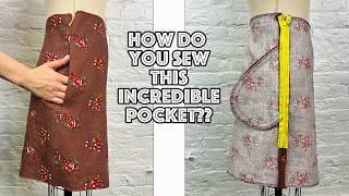 How To Sew An Invisible Zipper And Pocket Into The Same Side Seam!