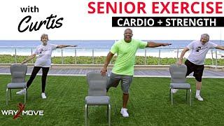 SENIOR WORKOUT- Cardio + Seated Ab blast + Core exercises for seniors + Balance + chair workout