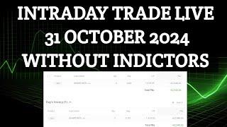 Live intraday trading today: NO indicators 62000Rs Profit