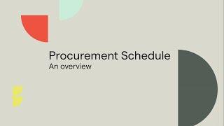 Felix Procurement Schedule