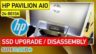 HP Pavilion All-in-One - 24-b010a Touch SSD Upgrade / Disassembly Boot from USB Install Windows