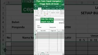 Tips cara cepat mengatur tinggi baris di Excel