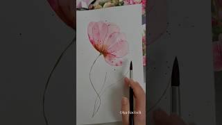 How to paint ABSTRACT transparent flowers in a RELAXING and meditation way #arttherapy #watercolor