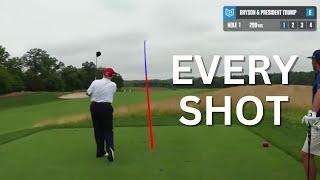 Every shot Donald Trump hit during his round with Bryson DeChambeau