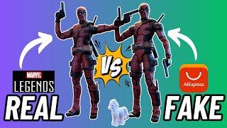 Marvel Legends Deadpool FAKE comparison