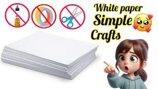 beautiful white paper craft // back to schoolcrafts easy crafts // paper crafts // withoutglue craft