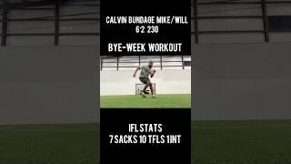 BYE-WEEK WORKOUT #calvinbundage #linebacker #linebackertraining #workout #nfl #reels