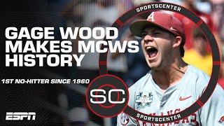 Highlights & Reaction to Gage Wood’s 19-K no-hitter at MCWS | SportsCenter