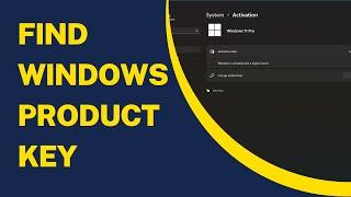 Find Windows Product Key