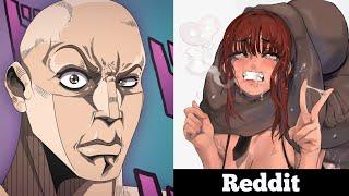 Chainsaw Man Female Edition | Anime vs Reddit (the rock reaction meme)