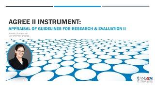 AGREE II Instrument Overview