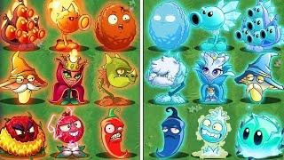 All Plants Team BLUE vs RED Plants - Who Will Win? - Pvz 2 Team Plant vs Team Plant