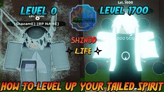 How to level up your tailed spirit by using this FAST METHOD! - Shindo Life (2022)