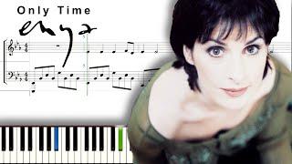 Only Time - Enya - Piano Tutorial with score