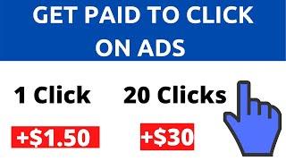 Get Paid To Click On Ads ($1 50 Per Click) FREE - Make Money Online   Worldwide