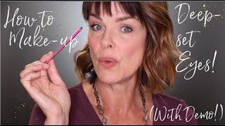 HOW TO MAKE-UP DEEP-SET EYES! (EASY TO FOLLOW TUTORIAL) FOR OLDER WOMEN MAKE YOUR EYES POP!