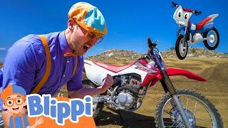 Blippi Explores a Motorcycle | Dirt Bikes for Children | Blippi Visits | Educational Videos For Kids