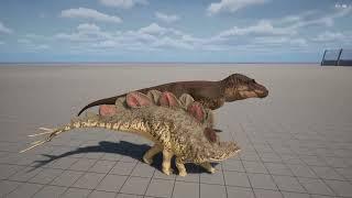 Experimenting With Evrima In Unreal Engine 5 | Stegosaurus Test #2 (Unscaled Size Comparison)