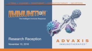 Advaxis Research Reception at SITC 2016