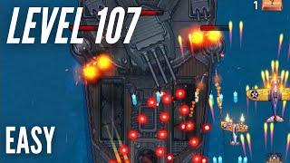 1945 Air Force Game BOSS Level 107 (EASY) | Finally Sinked the Ship