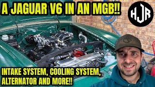 FINALISING THE ENGINE BAY!! - Cooling, Intake & Alternator on my Jaguar powered MGB GT!!