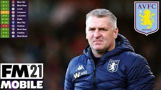 Dean Smith Tactic Aston Villa | Football Manager Mobile 2021