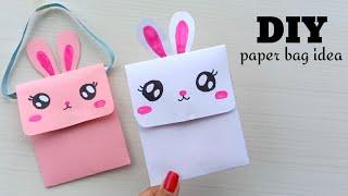 Origami Paper Bag | How To Make Paper Bags with Handles | Origami Gift Bags | school hacks