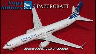 Copa Airlines Boeing 737-800 PAPERCRAFT- PAPER MODEL