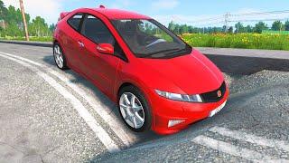 Cars hit Potholes - BeamNG.drive