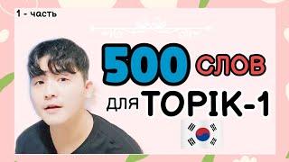 500 слов для ТОПИК(TOPIK) с Mr.Song - 1,2 уровень. Корейский язык.