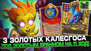 СОБРАЛ 3 ЗОЛОТЫХ КАЛЕСГОСА под ЗОЛОТЫМ БРАННОМ на 11 ХОД!  / Guddumpog Guddummit Hearthstone