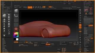 Sculpting a sportscar in zbrush 4r6