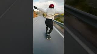 Huge crash at 100km/h ! #extreme #skateboarding #speed