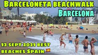 OH SUNDAY!!!…..BEACHWALK ‍️BARCELONETA BARCELONA BEST BEACHES IN SPAIN SEP 12 2021