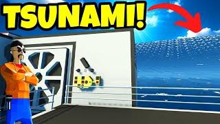 Surviving a MASSIVE TSUNAMI in a NEW Vault Bunker in Stormworks Multiplayer!