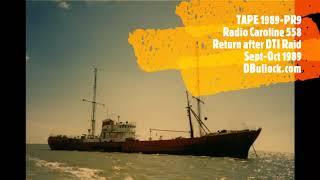 [1989-PR910] Radio Caroline 558 returns after DTI Raid of Ship