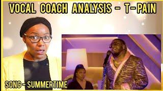 T-PAIN Sings LIVE NO AUTOTUNE Summertime | Vocal Coach Analysis #tpain #vocalcoach #reaction