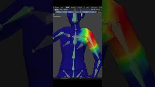 Weight Painting in Blender 4 #blender3d  #blender3d #blender