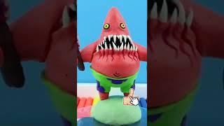 Patrick.EXE SlendySpongebob made from polymer clay, sculpture timelapse. Plastilina Tutorial #shorts