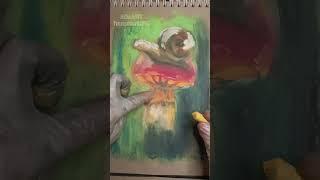УлиткаМасляной пастелью️Челлендж день №11 #oilpastel #painting #smltart #улитка #drawing