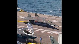 This DarkStar U.S. Air Force Takeoff from Aircraft Carrier is Crazy!