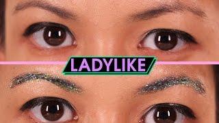 Women Try Glitter Eyebrows • Ladylike