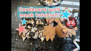 Cardboard Wolf Therian Mask Tutorial | Pattern in Description!!