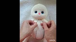 утяжка мордочки зайчика #amigurumi #вязанныеигрушки #handmade