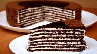 Classic Chocolate Spartak Cake Recipe  Maryana Recipe (+Eng. Sub.)