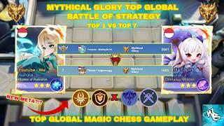TOP GLOBAL 1 VS. TOP GLOBAL 7 MATCH  - MAGIC CHESS BEST STRATEGY - BEST SYNERGY - MAGIC CHESS GO GO