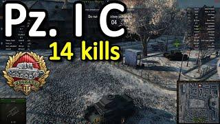 Pz. I C 14 kills on Winter Himmelsdorf - World of Tanks